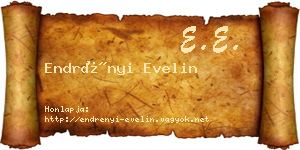 Endrényi Evelin névjegykártya